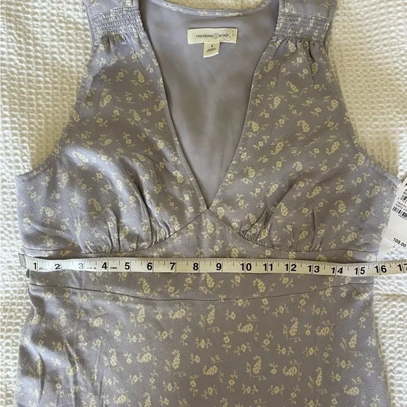 Treasure & Bond Calendar Floral Maxi Dress Size Small - Picture 15 of 16